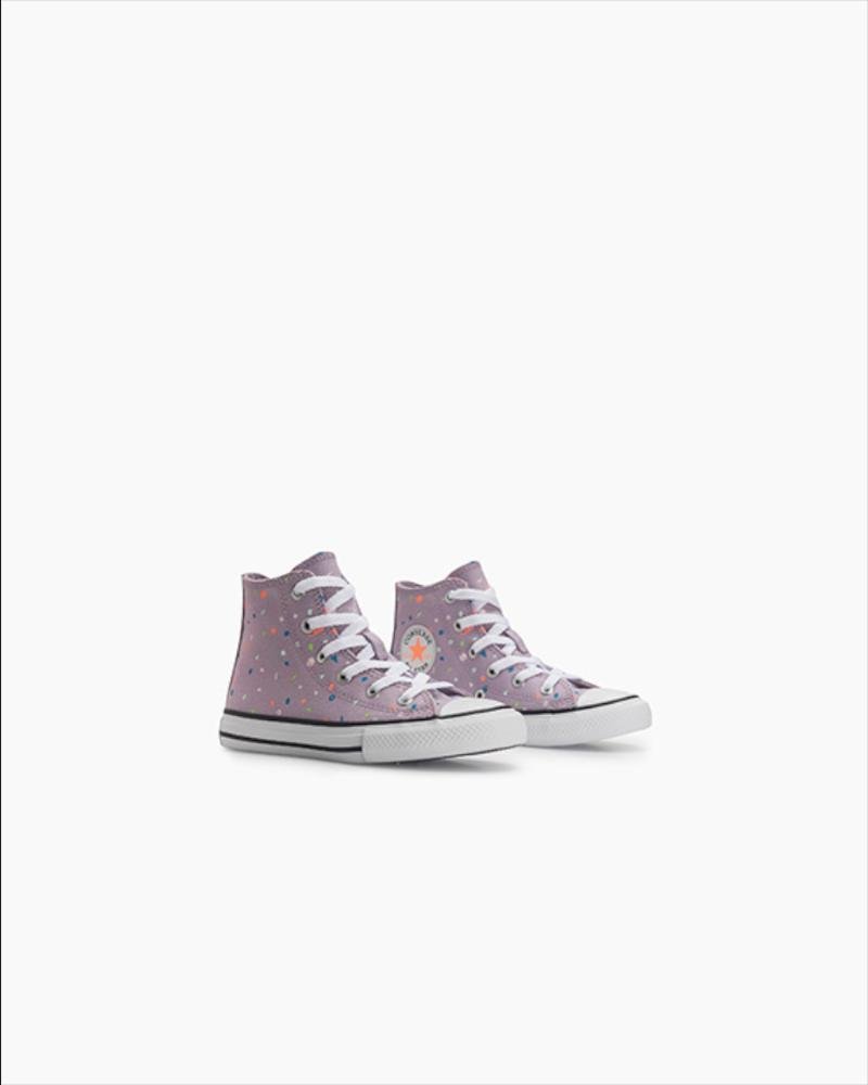 Tênis Juvenil Chuck Taylor All Star Confetti Party Alto Roxo Roxo 4