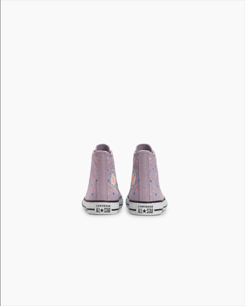 Tênis Juvenil Chuck Taylor All Star Confetti Party Alto Roxo Roxo 8