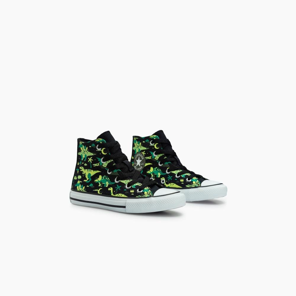 Tênis Juvenil Chuck Taylor All Star Dino Cano Alto Preto Preto 2