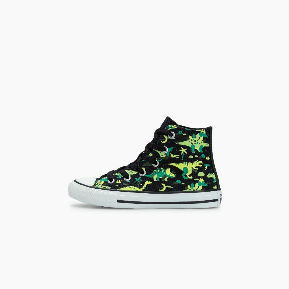Tênis Juvenil Chuck Taylor All Star Dino Cano Alto Preto Preto 4