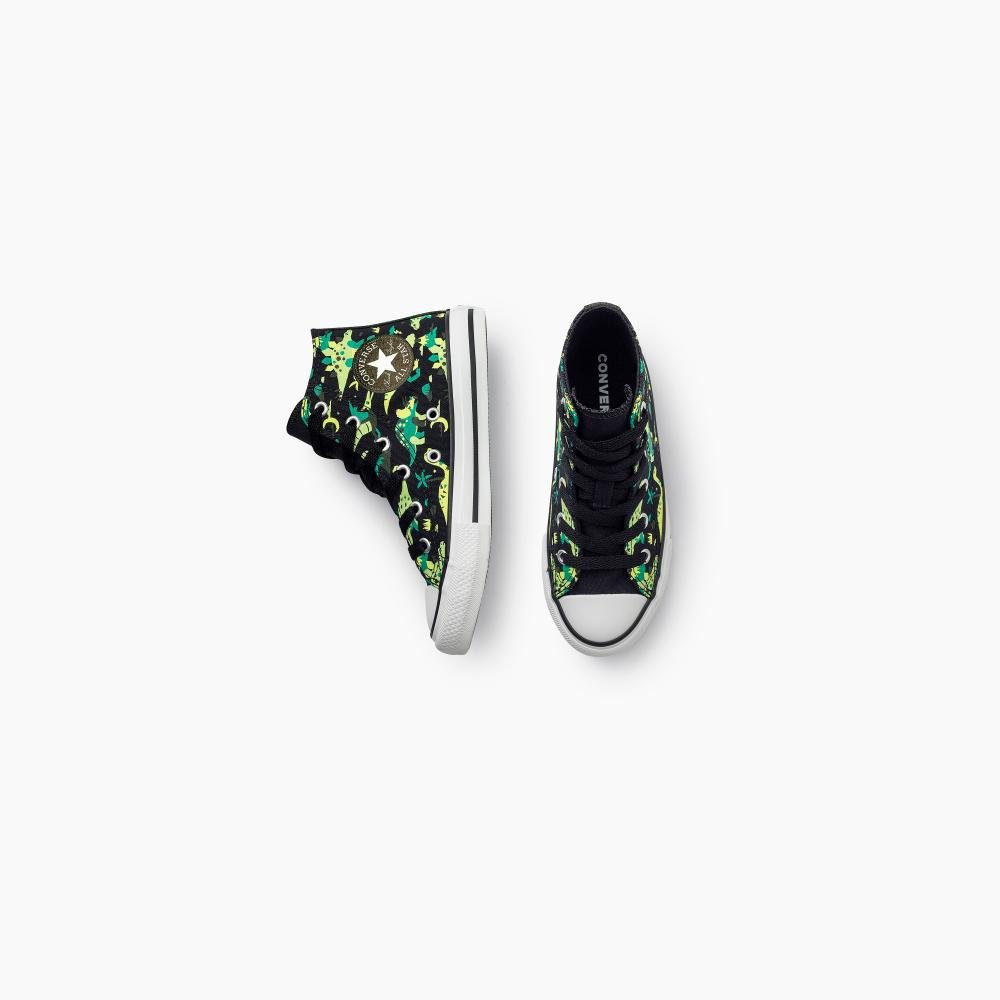 Tênis Juvenil Chuck Taylor All Star Dino Cano Alto Preto Preto 5