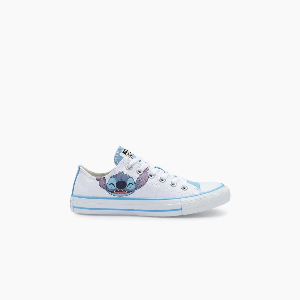 Tênis Juvenil Chuck Taylor All Star Stitch Cano Baixo Branco