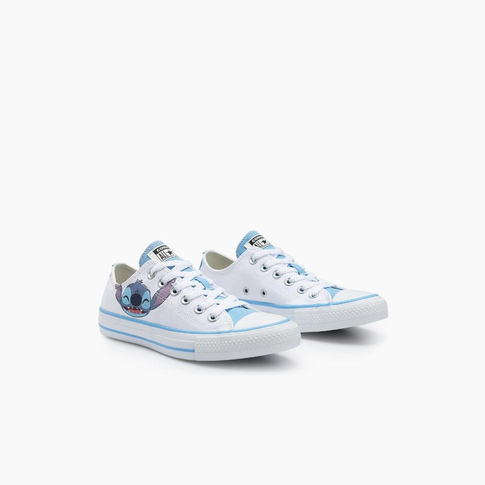 Tênis Juvenil Chuck Taylor All Star Stitch Cano Baixo Branco Branco 6