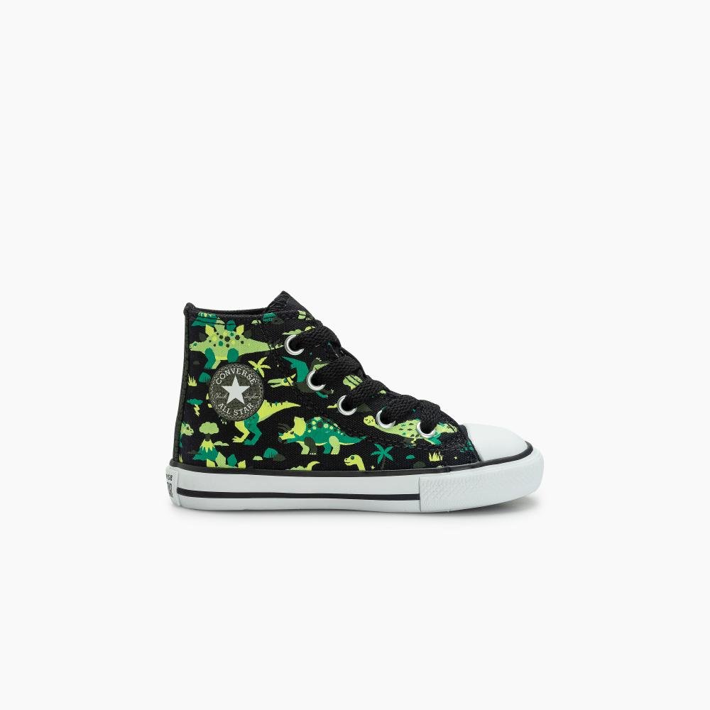 Tênis Criança Chuck Taylor All Star Dino Cano Baixo Preto