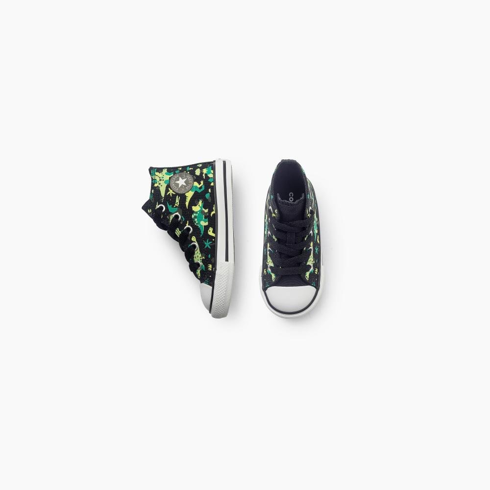 Tênis Criança Chuck Taylor All Star Dino Cano Baixo Preto Preto 4