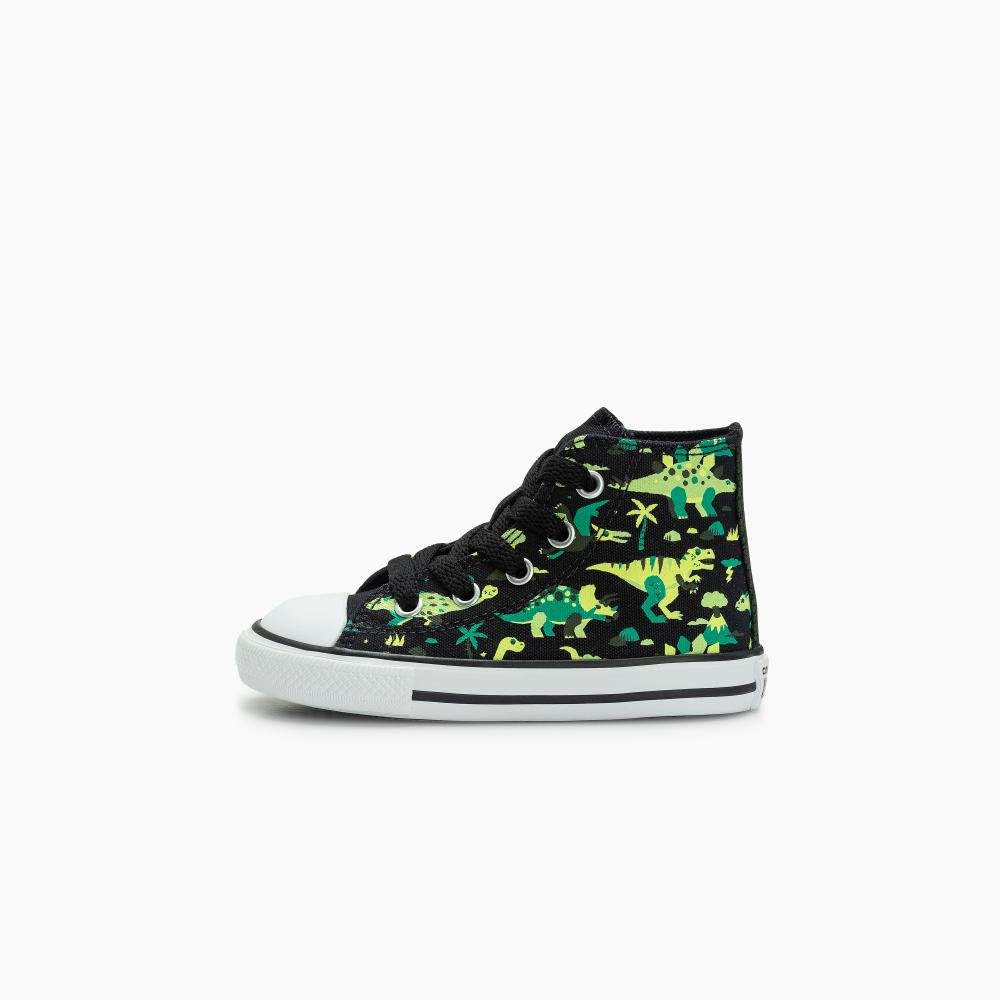 Tênis Criança Chuck Taylor All Star Dino Cano Baixo Preto Preto 5