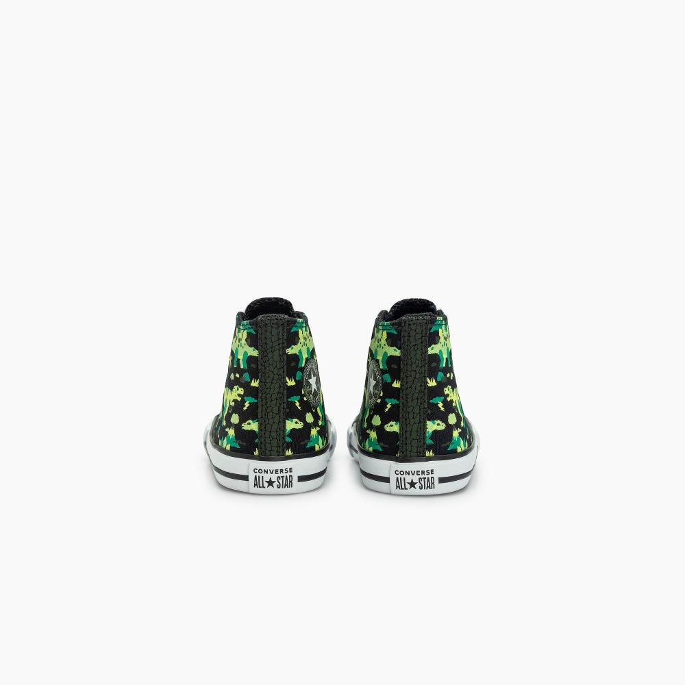 Tênis Criança Chuck Taylor All Star Dino Cano Baixo Preto Preto 7