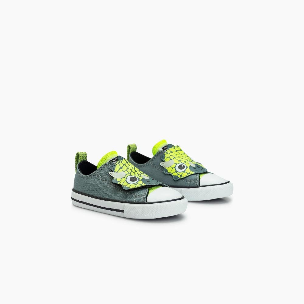 Tênis Criança Chuck Taylor All Star Easy Strap Dino Cinza Cinza Esverdeado 2