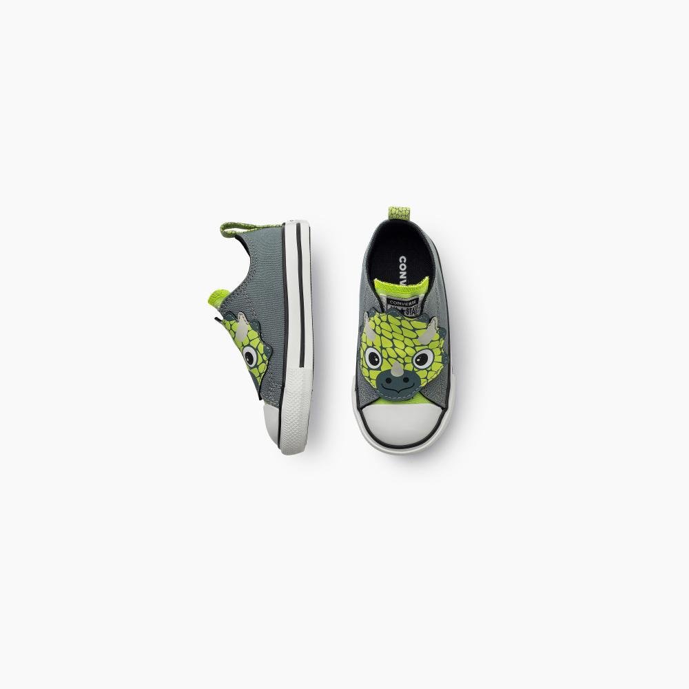 Tênis Criança Chuck Taylor All Star Easy Strap Dino Cinza Cinza Esverdeado 4