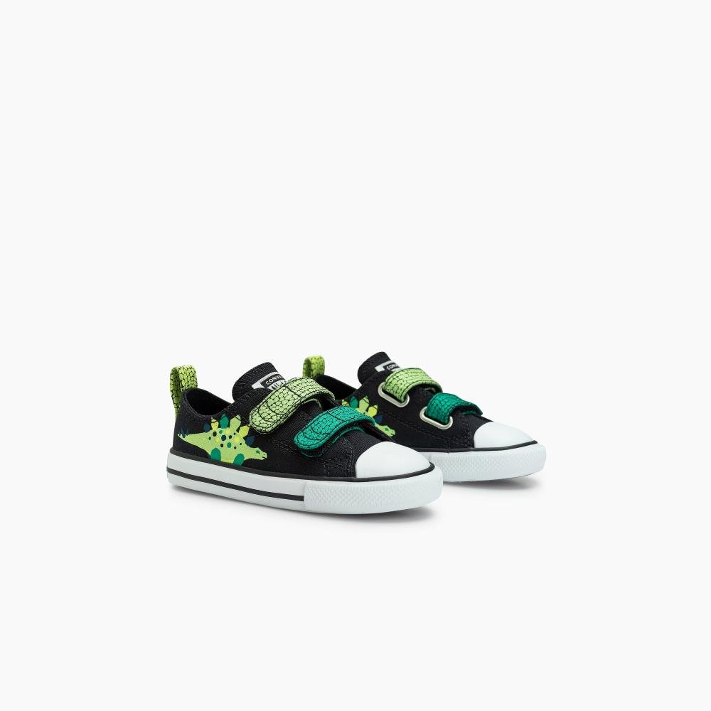 Tênis Criança Chuck Taylor All Star Dino Baixo Preto Preto 2