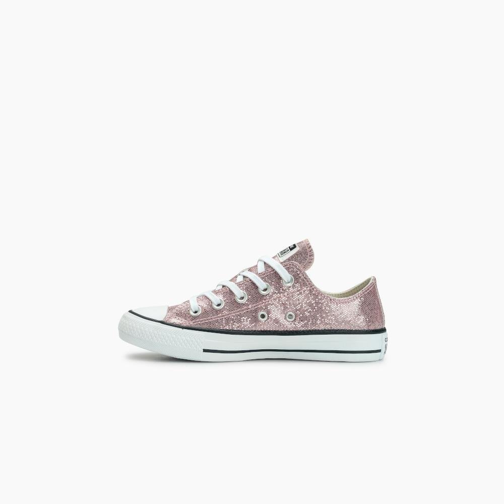 Tênis Chuck Taylor All Star Shine Cano Baixo Rosa Rosa 4