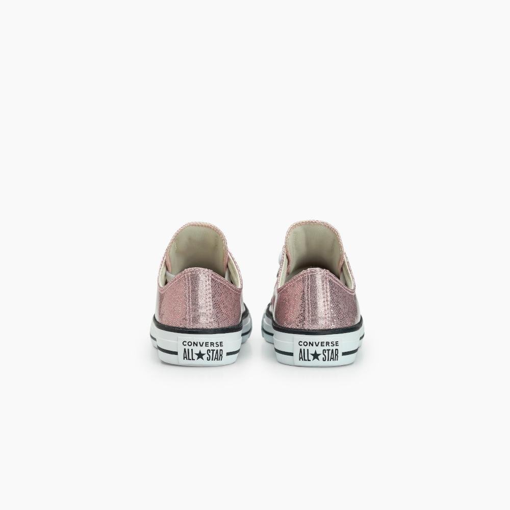 Tênis Chuck Taylor All Star Shine Cano Baixo Rosa Rosa 7