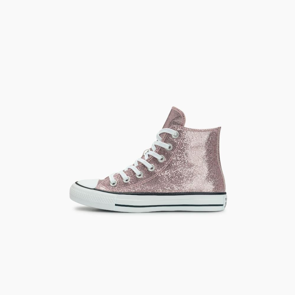 Tênis Chuck Taylor All Star Shine Cano Alto Rosa Rosa 4