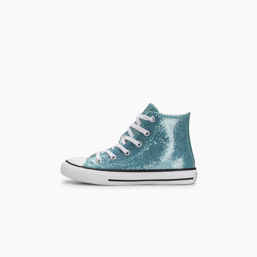 Tênis Juvenil Chuck Taylor All Star Shine Cano Alto Azul Azul 4