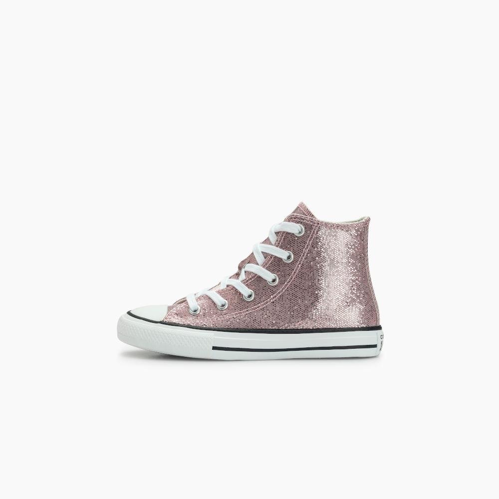 Tênis Juvenil Chuck Taylor All Star Shine Cano Alto Rosa Rosa 4