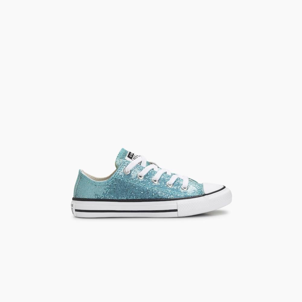 Tênis Juvenil Chuck Taylor All Star Shine Cano Baixo Azul