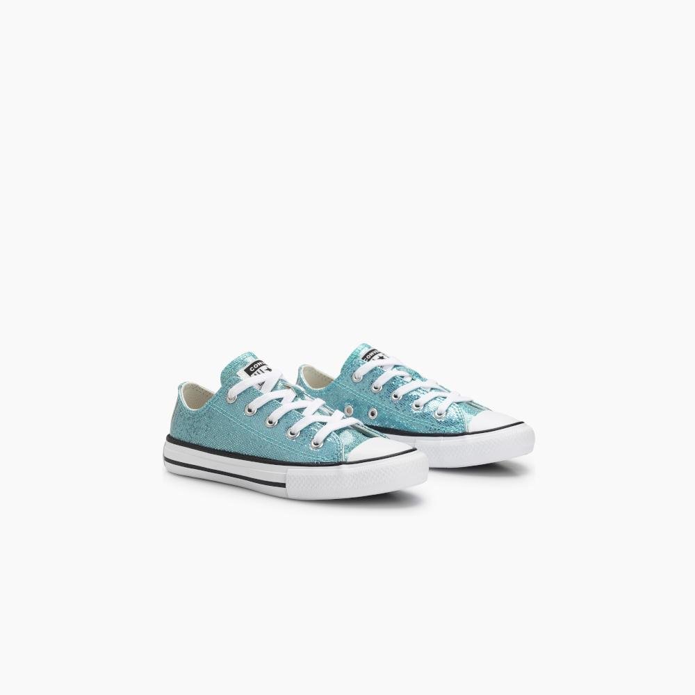 Tênis Juvenil Chuck Taylor All Star Shine Cano Baixo Azul Azul 2