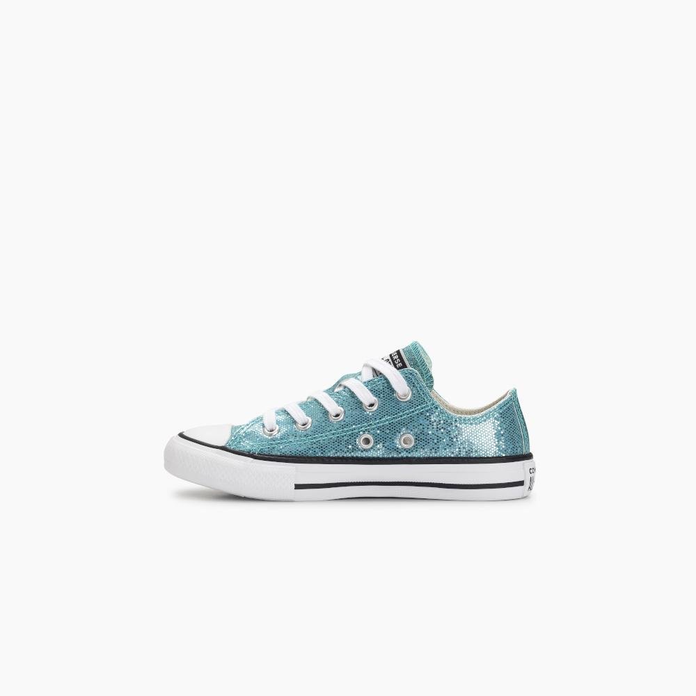 Tênis Juvenil Chuck Taylor All Star Shine Cano Baixo Azul Azul 4