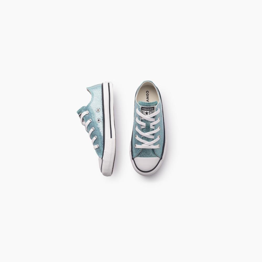 Tênis Juvenil Chuck Taylor All Star Shine Cano Baixo Azul Azul 5