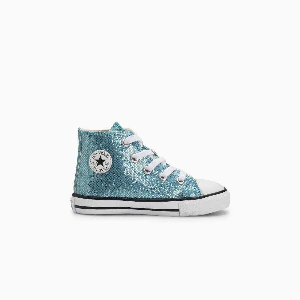 Tênis Criança Chuck Taylor All Star Shine Cano Alto Azul