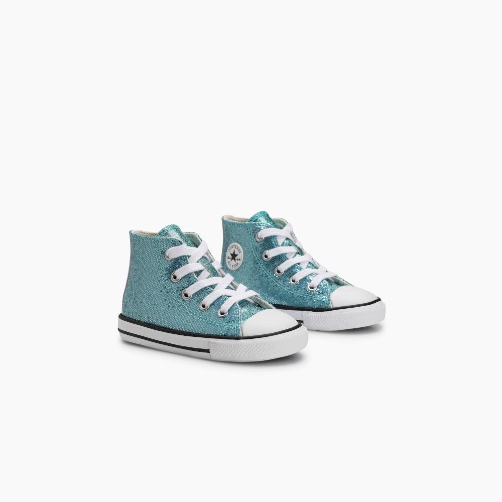 Tênis Criança Chuck Taylor All Star Shine Cano Alto Azul Azul 2