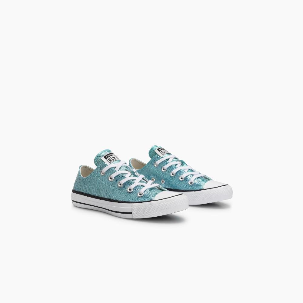Tênis Chuck Taylor All Star Shine Cano Baixo Azul Azul 2