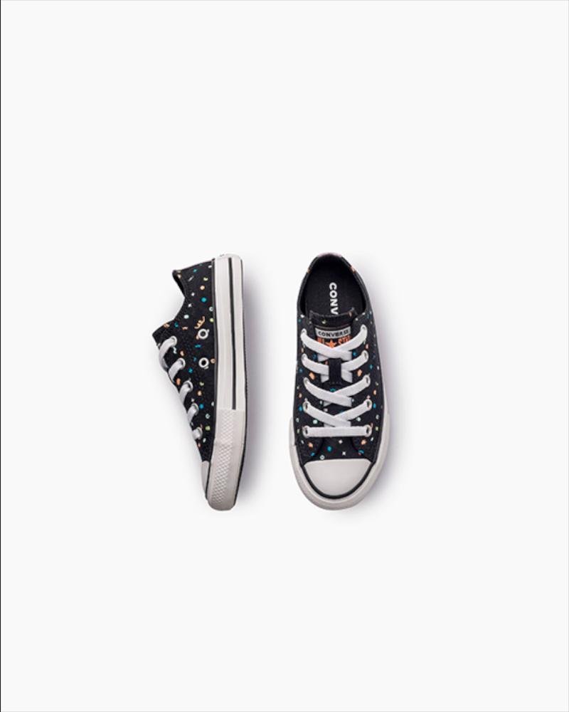 Tênis Juvenil Chuck Taylor All Star Confetti Baixo Preto Preto 4