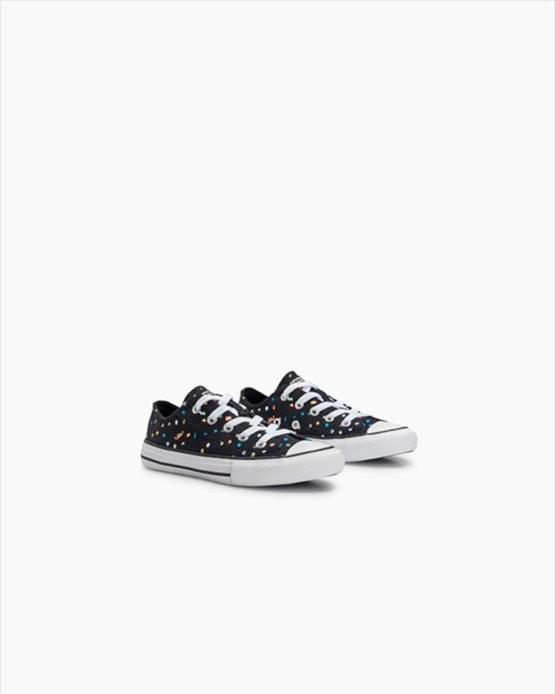 Tênis Juvenil Chuck Taylor All Star Confetti Baixo Preto Preto 5