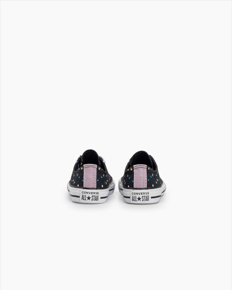 Tênis Juvenil Chuck Taylor All Star Confetti Baixo Preto Preto 8