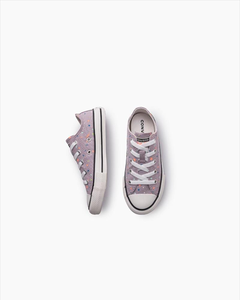 Tênis Juvenil Chuck Taylor All Star Confetti Cano Baixo Roxo Roxo 4