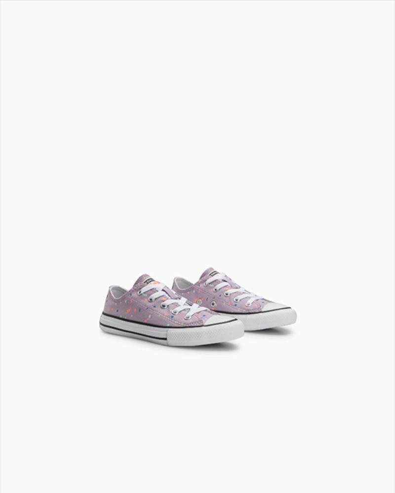 Tênis Juvenil Chuck Taylor All Star Confetti Cano Baixo Roxo Roxo 5