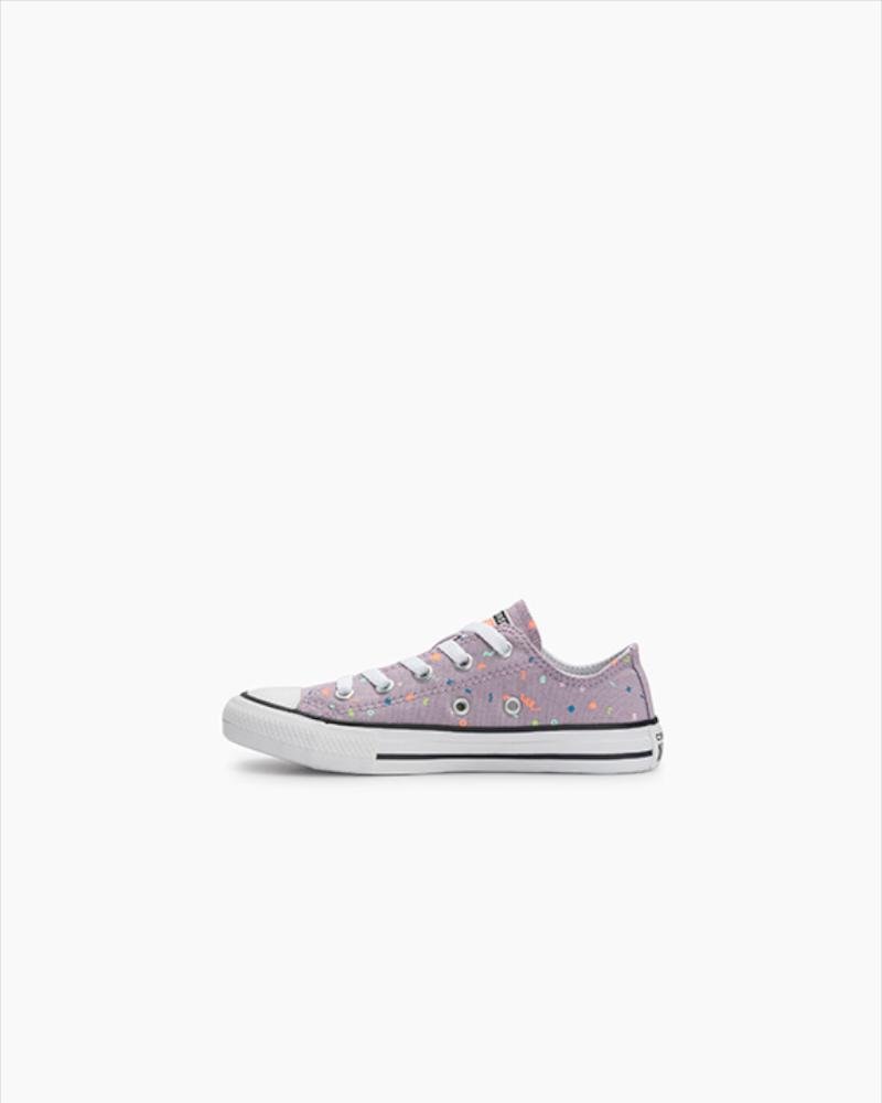 Tênis Juvenil Chuck Taylor All Star Confetti Cano Baixo Roxo Roxo 6