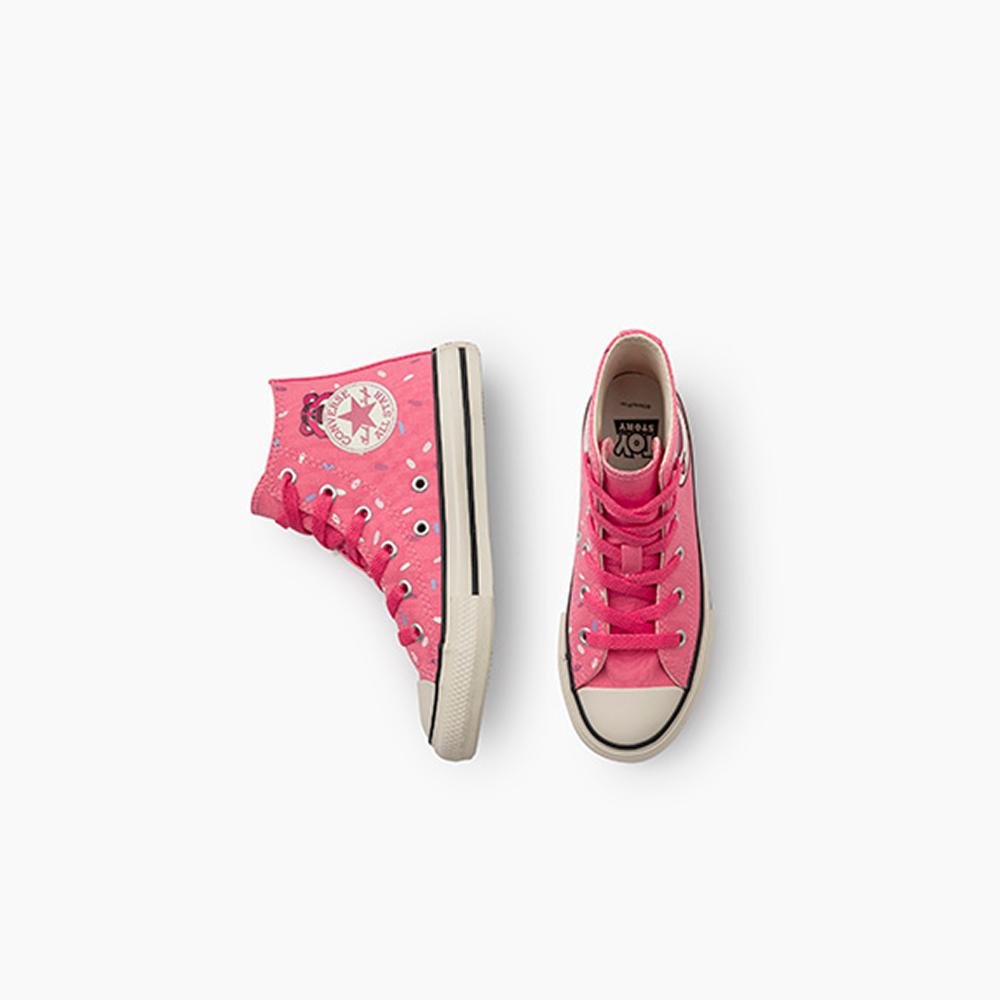 Tênis Juvenil Chuck Taylor All Star Urso Lotso Alto Rosa Rosa 5