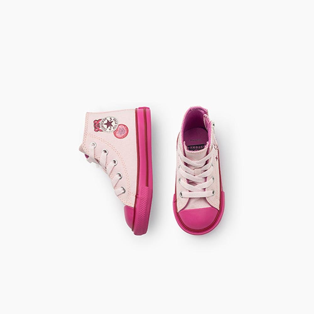 Tênis Criança Chuck Taylor All Star Urso Lotso Alto Rosa Rosa 5