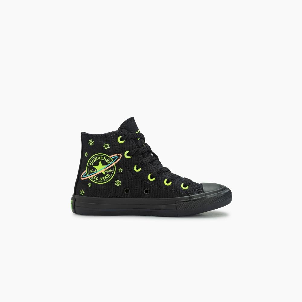 Tênis Juvenil Chuck Taylor All Star Pizza Planet Alto Preto