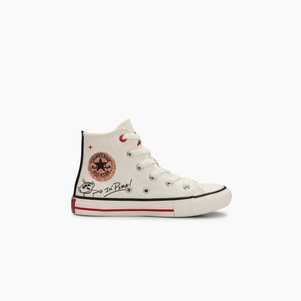 Tênis Juvenil Chuck Taylor All Star Pizza Planet Alto Bege