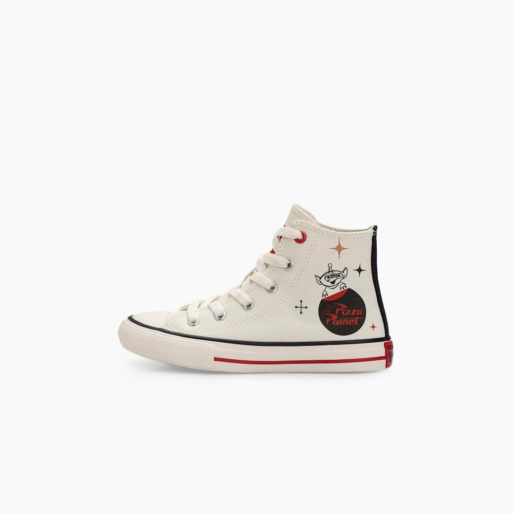 Tênis Juvenil Chuck Taylor All Star Pizza Planet Alto Bege Bege 4