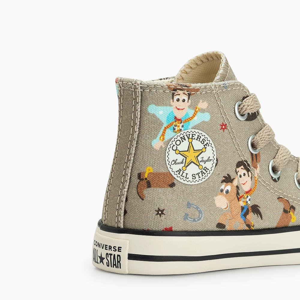 Tênis Criança Chuck Taylor All Star Woody Zíper Alto Bege Bege 2
