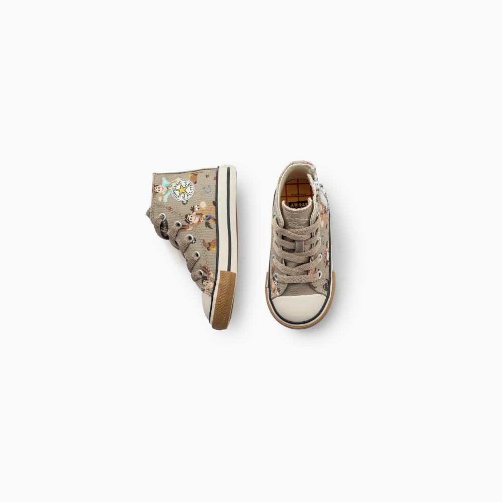 Tênis Criança Chuck Taylor All Star Woody Zíper Alto Bege Bege 5