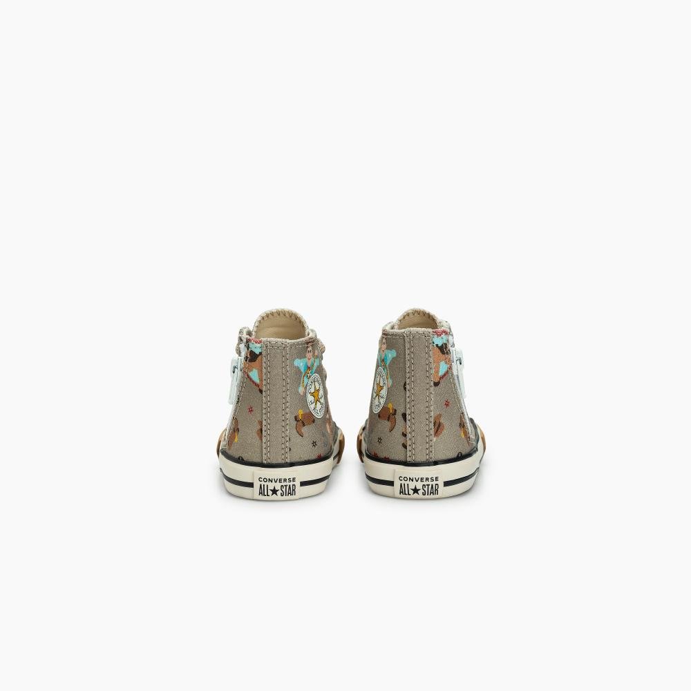 Tênis Criança Chuck Taylor All Star Woody Zíper Alto Bege Bege 8