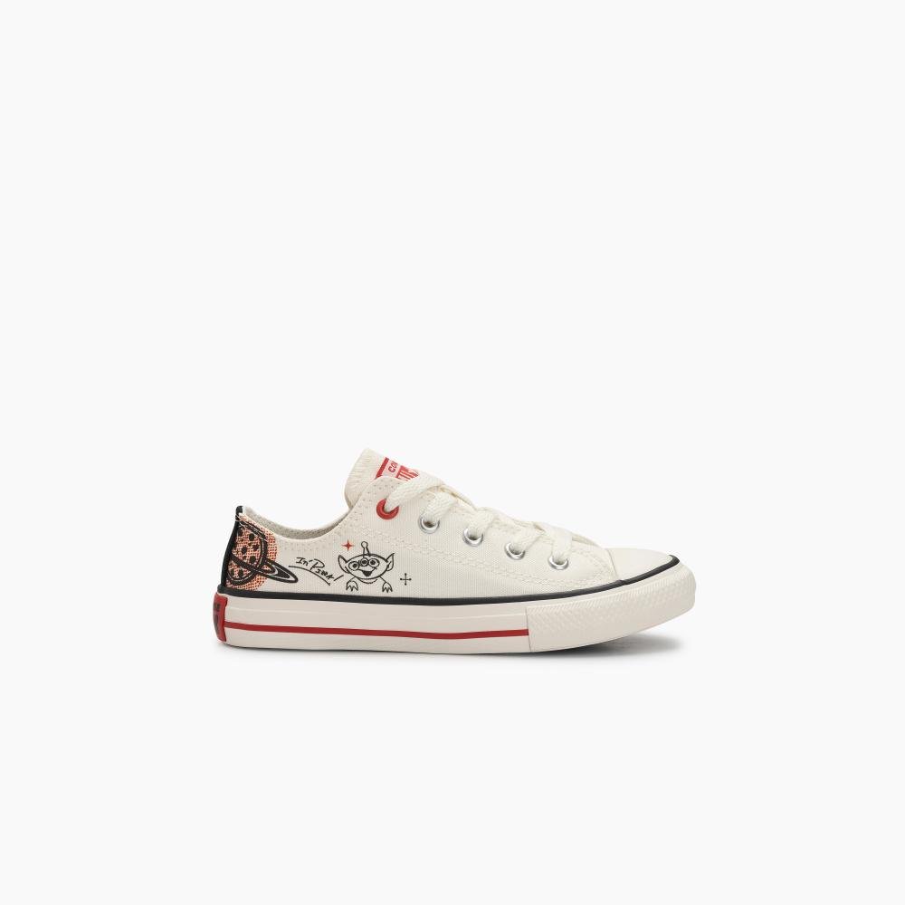 Tênis Juvenil Chuck Taylor All Star Pizza Planet Baixo Bege