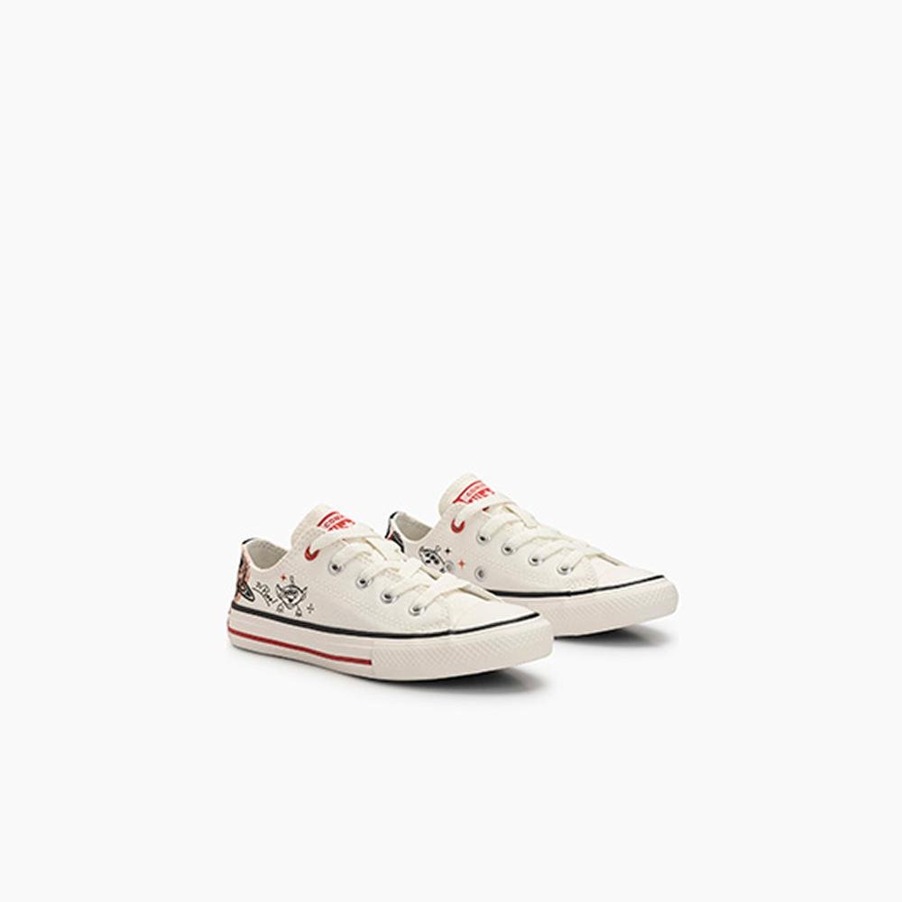 Tênis Juvenil Chuck Taylor All Star Pizza Planet Baixo Bege Bege 2