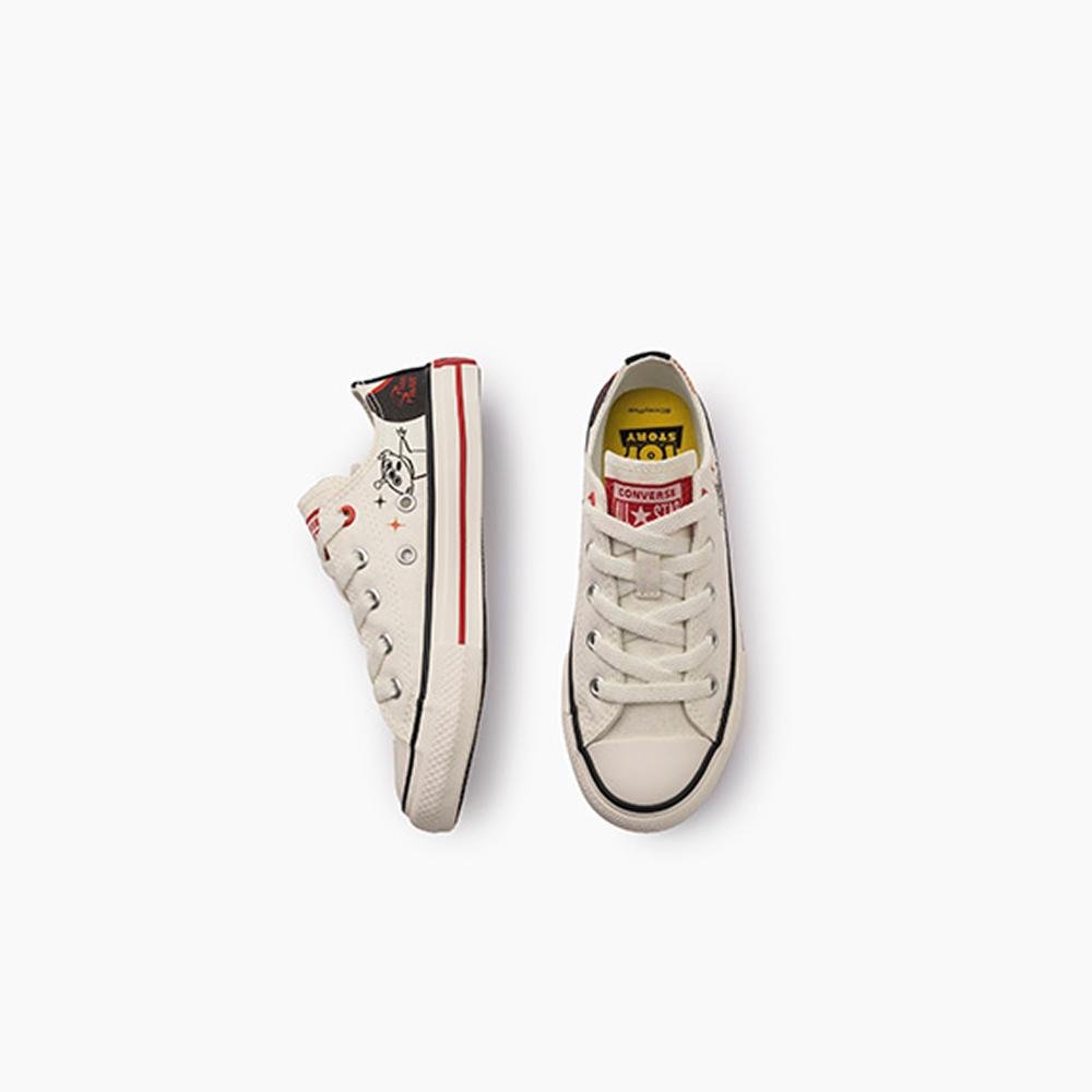 Tênis Juvenil Chuck Taylor All Star Pizza Planet Baixo Bege Bege 4