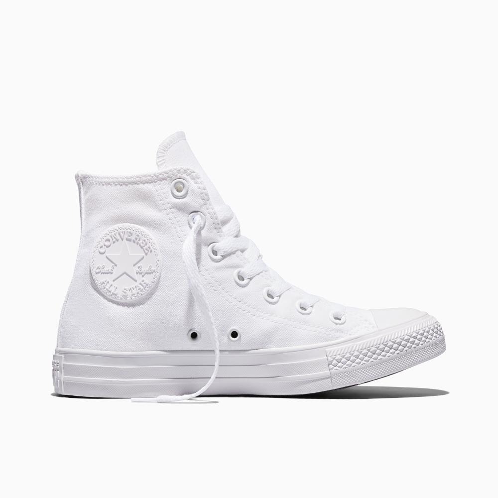 Tênis Chuck Taylor All Star Monochrome Canvas Alto Branco