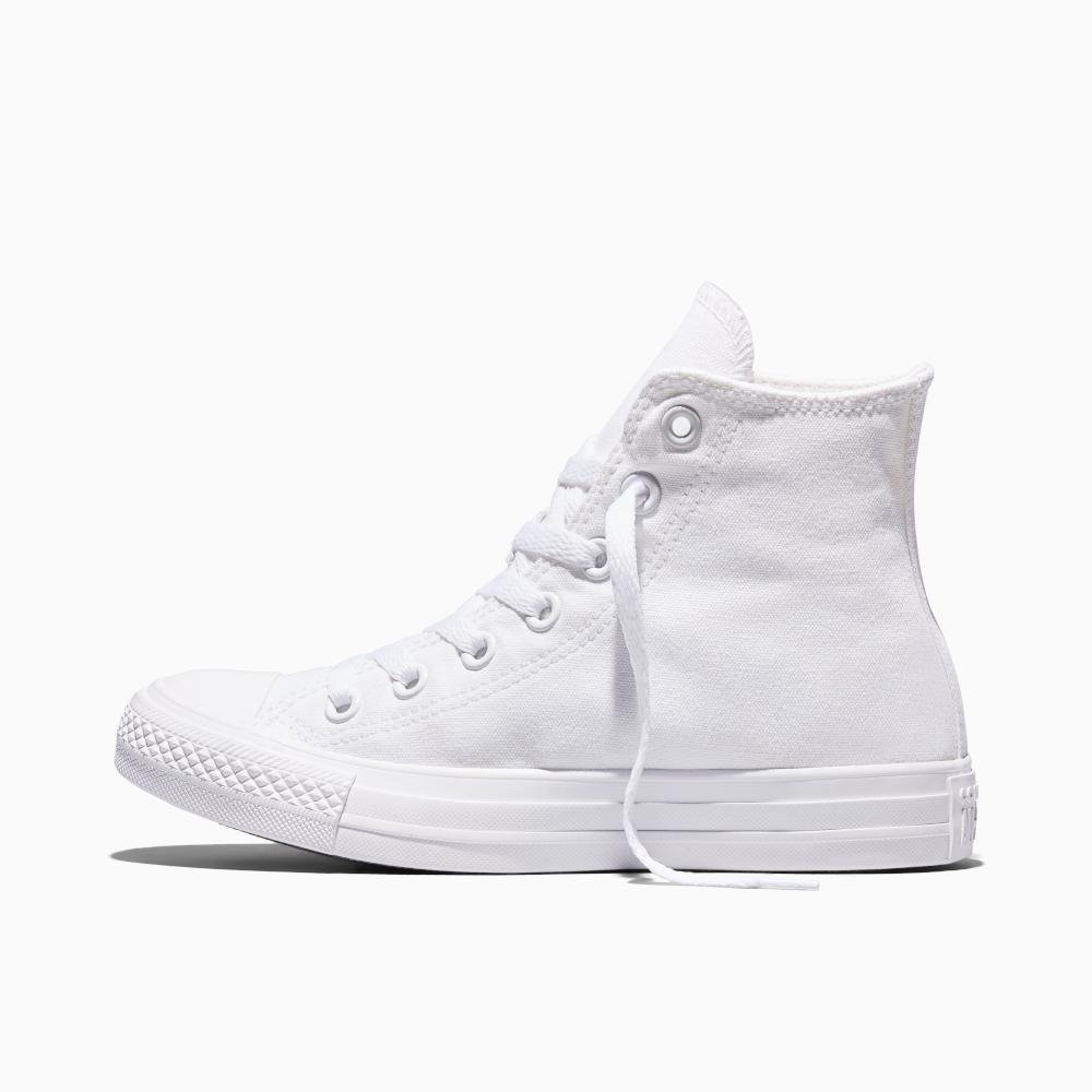 Tênis Chuck Taylor All Star Monochrome Canvas Alto Branco Branco 4