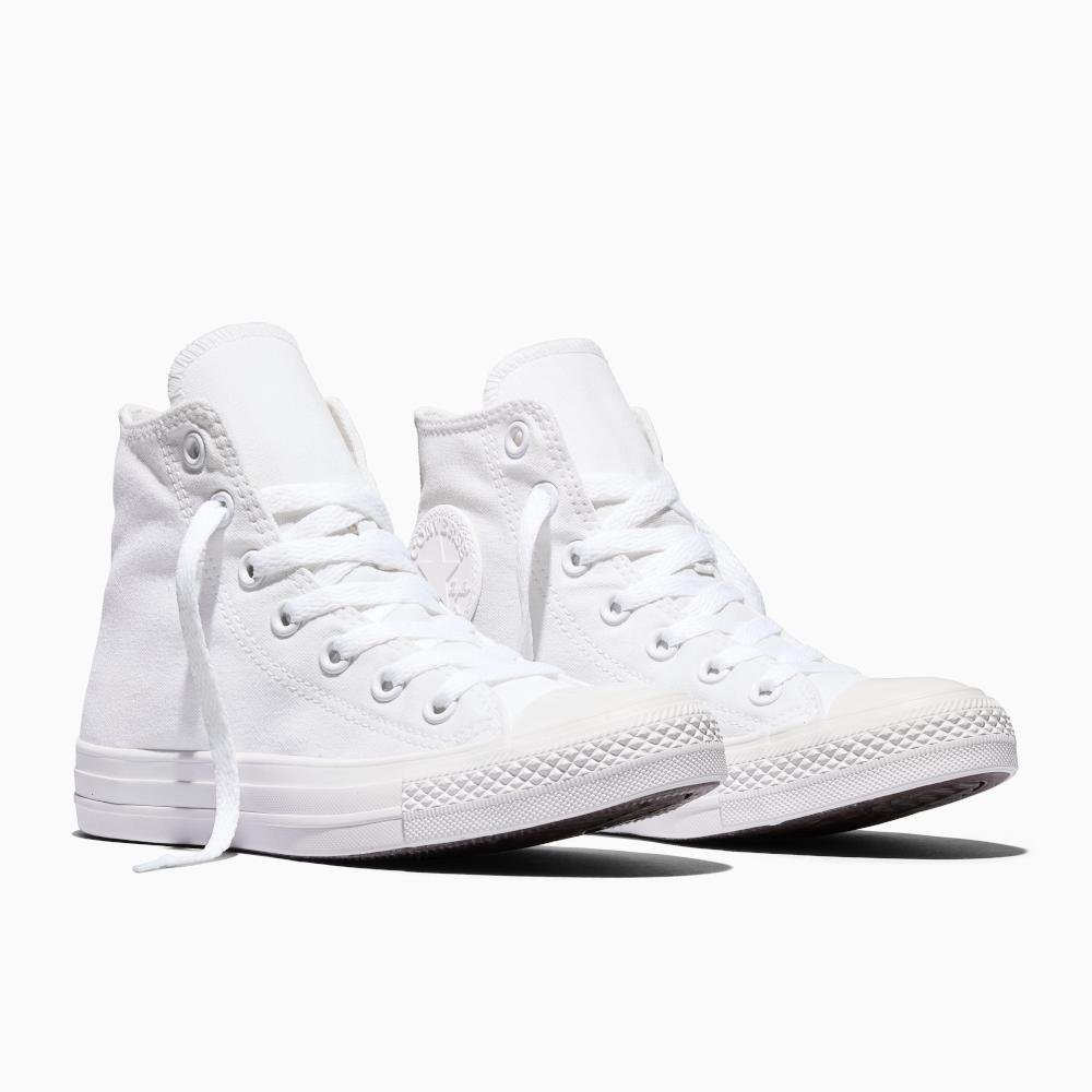 Tênis Chuck Taylor All Star Monochrome Canvas Alto Branco Branco 5
