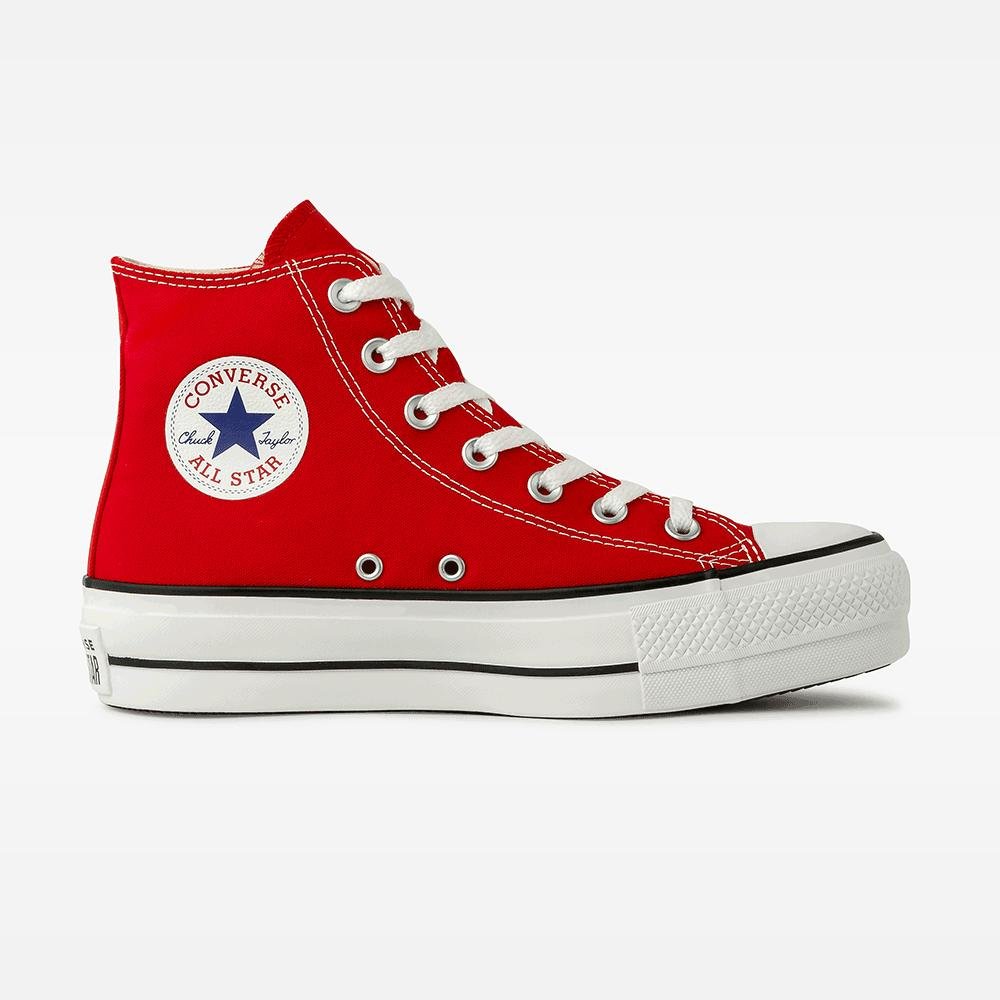 Tênis Chuck Taylor All Star Lift Canvas Cano Alto Vermelho