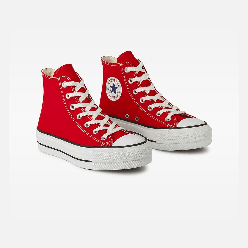 Tênis Chuck Taylor All Star Lift Canvas Cano Alto Vermelho Vermelho 4