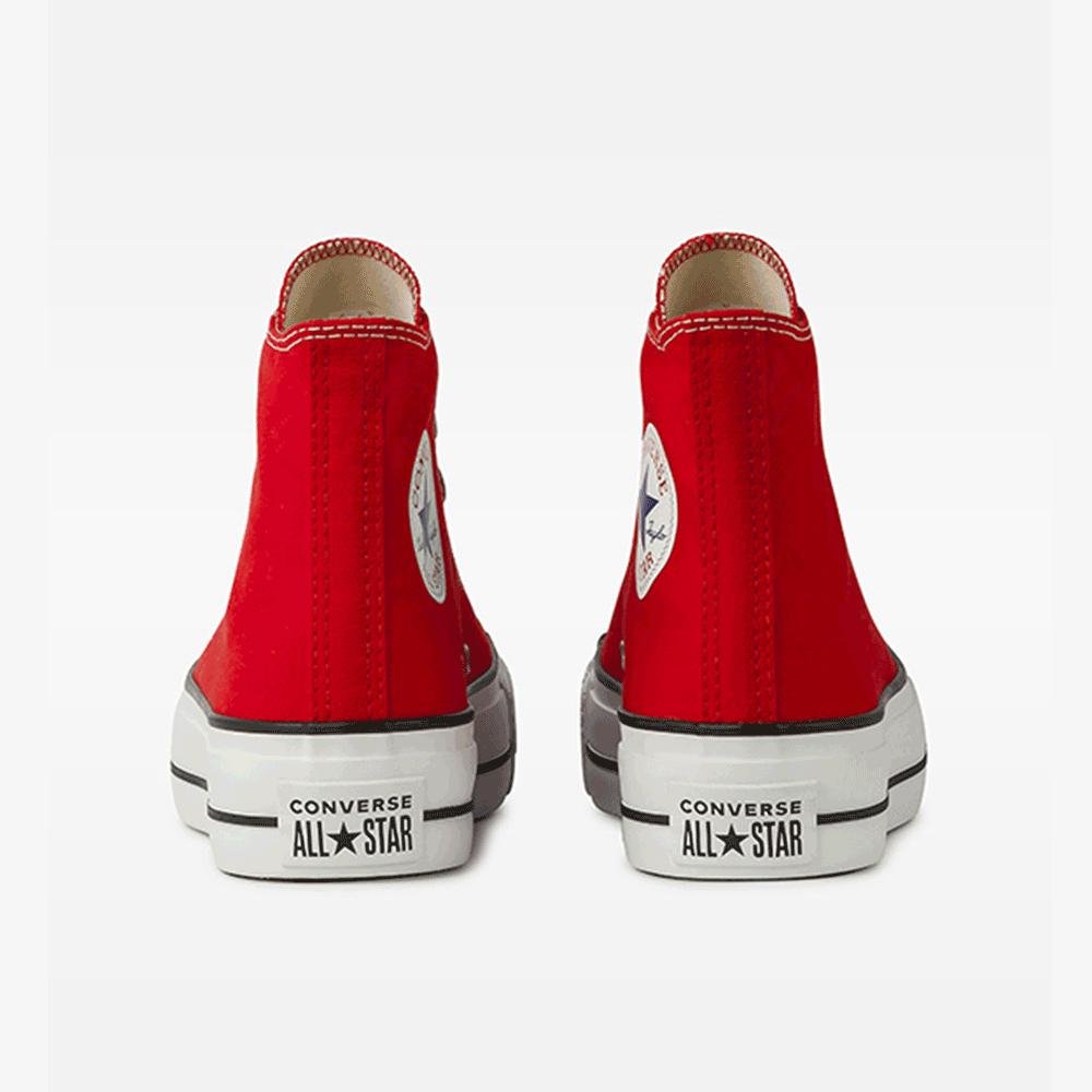 Tênis Chuck Taylor All Star Lift Canvas Cano Alto Vermelho Vermelho 7
