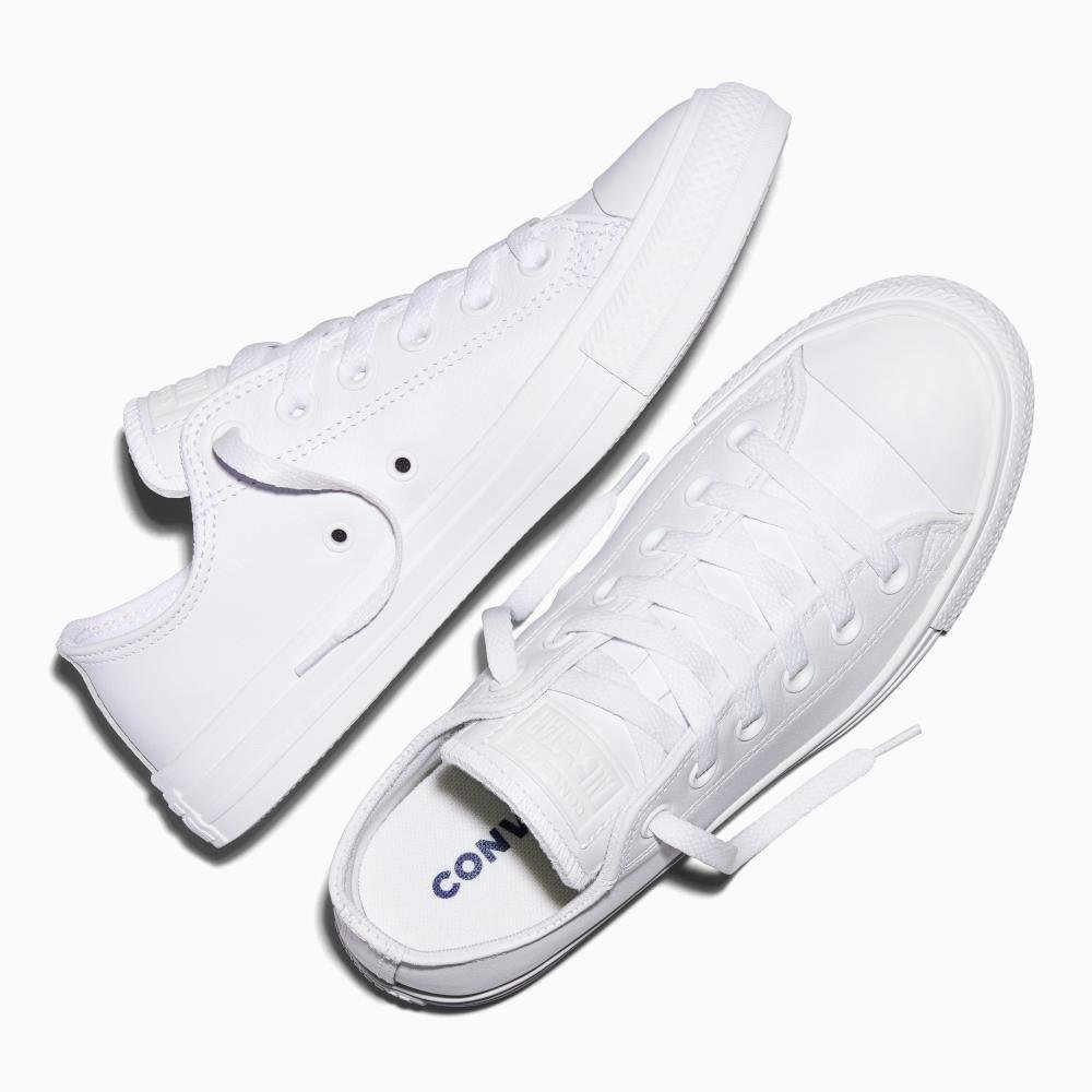 Tênis Chuck Taylor All Star Monochrome Sintético Branco Branco 2